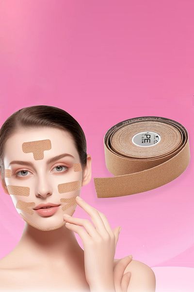 Beatitude Pain Tape Skin Color Facial Area Elastic Pain Relief Tape Facial Muscle Relaxing