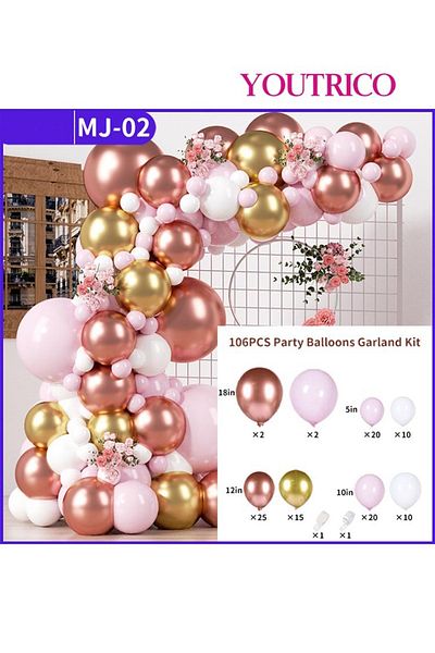 Youtrico Dreamy Macaron Balloon Garland - Pastel Colour Wedding Decoration