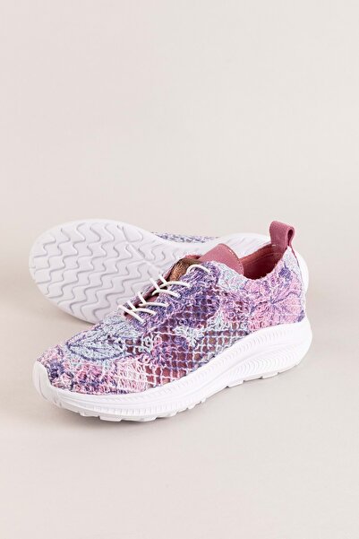 Gondol Pantofi sport ușori din dantelă pentru femei Belx.4391 Model roz
