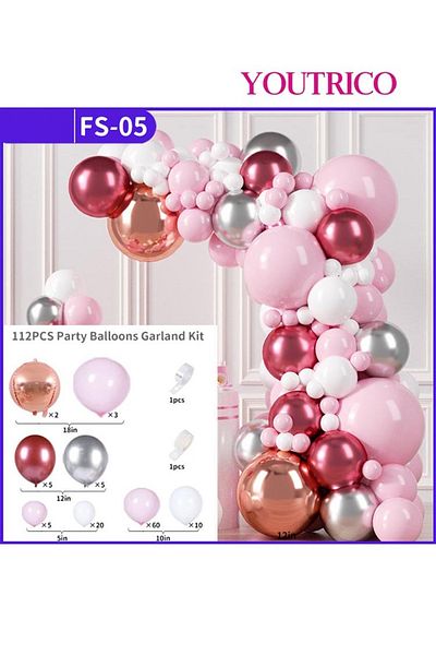 Youtrico Dreamy Macaron Balloon Garland - Pastel Colour Wedding Decoration