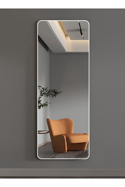 Taimi Full Length Mirror With Aluminum Frame - 120 X 30 Cm - White