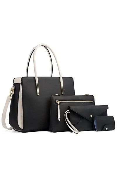 Generic Women Fashion Synthetic Leather Handbags Tote Bag Shoulder Bag Top Handle Satchel Purse Set