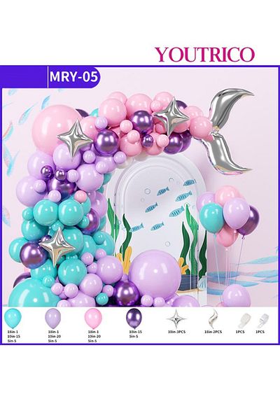 Youtrico Dreamy Macaron Balloon Garland - Pastel Colour Wedding Decoration