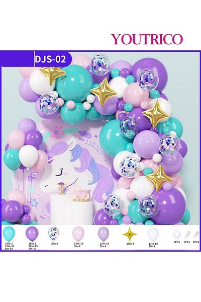 Youtrico Dreamy Macaron Balloon Garland - Pastel Colour Wedding Decoration