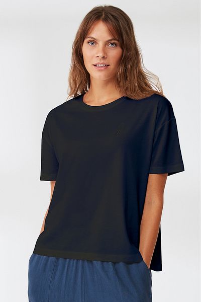 Nautica Tricou cu textura moale -NEGRU