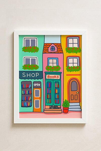 Sweet Souls İllüstrasyon Tasarım Tablo – Beyaz Çerçeveli, Pleksi Korumalı, Duvar Tipi