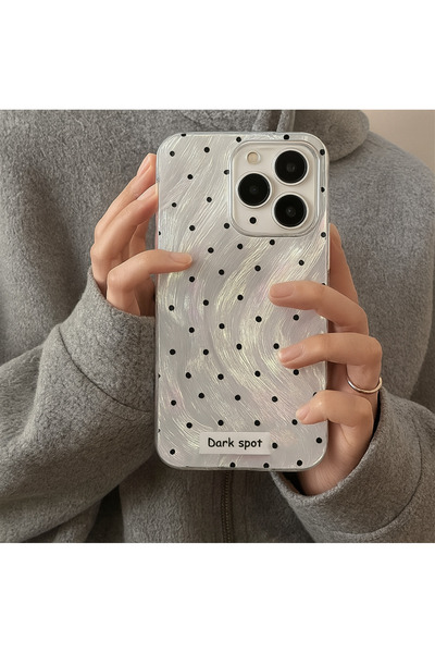 EDELFU iPhone 12 and 12 Pro Compatible Feather Pattern Black Dots Printed Pro...