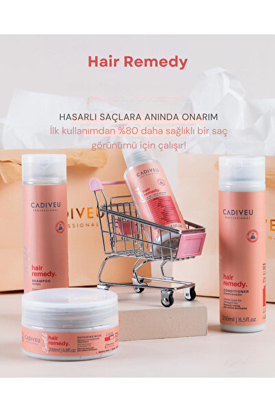 Cadıveu Saçları Derinlemesine Temizleyici, Onarıcı ve Canlandırıcı Essentials Hair Remedy Şampuan 250ml
