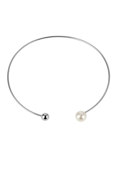 Venus Design قلادة من الفولاذ واللؤلؤ