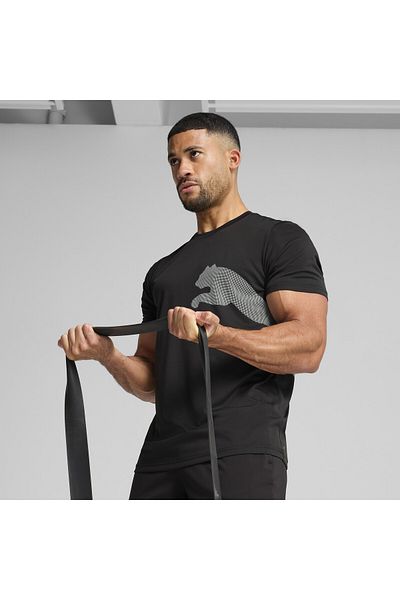 Puma Ανδρικό μπλουζάκι Train All Day με μεγάλο λογότυπο