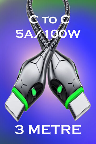 JUDAS C12 Cobra Style 5a/100w Type-c To Type-c Şarj Kablosu -3mt