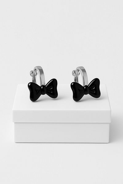 MakeWell Non Pierced Earrings for Non Pierced Ears Compression Bow Design Compression Earrings