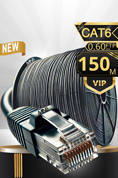 MN6 M108XF 150 Metre Internet Kablosu/FTP0.60mm Cat6 Iki Kat Korumalı/iç Dış ...