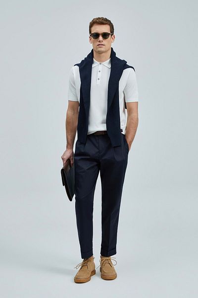 Kocamanlar Ayakkabı Lufian 111090114 Edwın Ανδρικό Modal Blended Πουλόβερ Ανδρικό T-Shirt ΛΕΥΚΟ