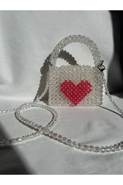 CLA Mini Lotus Bead Heart Bag