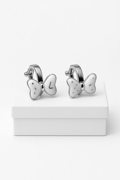 MakeWell Non Pierced Earrings for Non Pierced Ears Compression Bow Design Compression Earrings