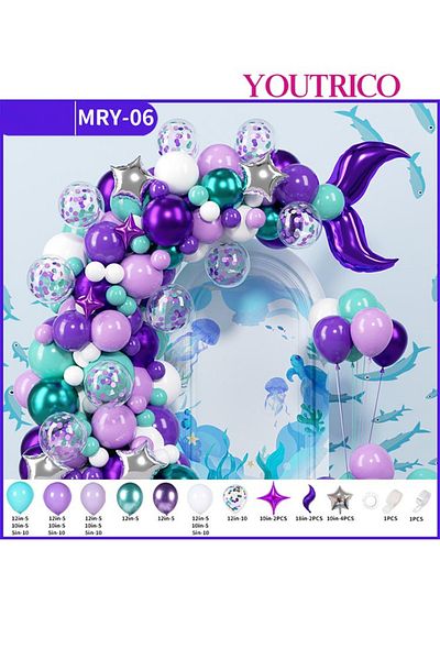 Youtrico Dreamy Macaron Balloon Garland - Pastel Colour Wedding Decoration