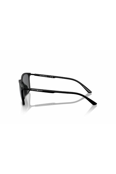 Emporio Armani نظارة شمسية مستطيلة للرجال - Ea 4223u - مقاس العدسة: 56 مم - أسود غير لامع
