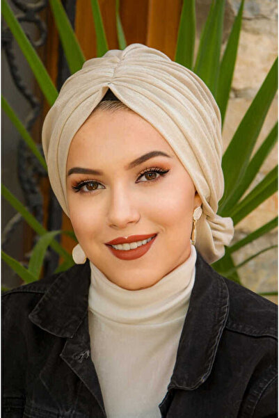 Aişe tesettür Καπό πόρπης Ecru Glitter