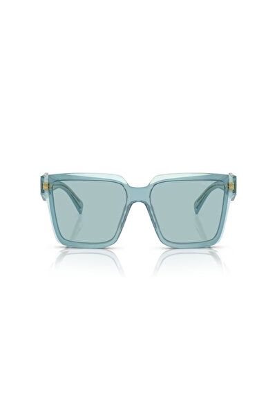 Prada Woman Square Sunglasses- Pr 24zs - Lense Size:56mm - Peacock/sky