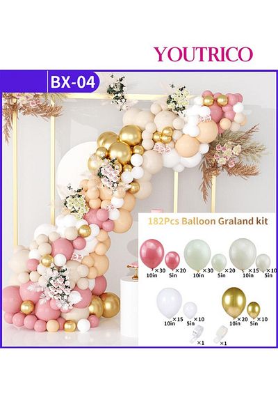 Youtrico Dreamy Macaron Balloon Garland - Pastel Colour Wedding Decoration
