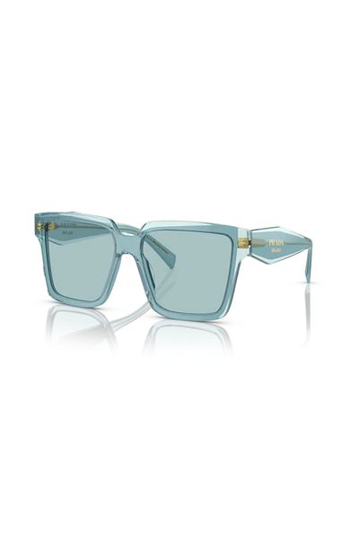 Prada Woman Square Sunglasses- Pr 24zs - Lense Size:56mm - Peacock/sky