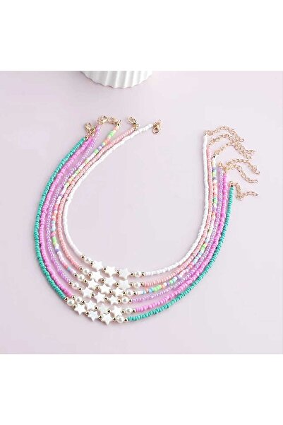 İPAR AKSESUAR قلادة من الخرز الرملي مكونة من 6 قطع