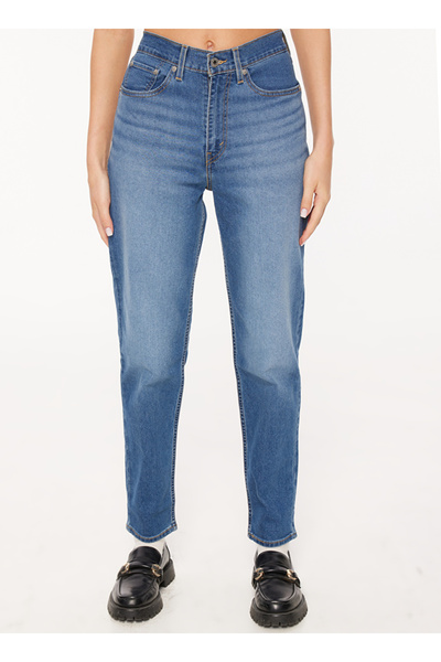 Levi's Levis ψηλόμεσο στενό πόδι Mom Fit μπλε γυναικείο τζιν παντελόνι A7091-0000