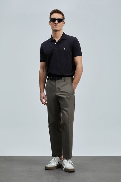 Lufian 111040206 Laon Smart Polo Neck T-shirt Ανδρικό μπλουζάκι μαύρο