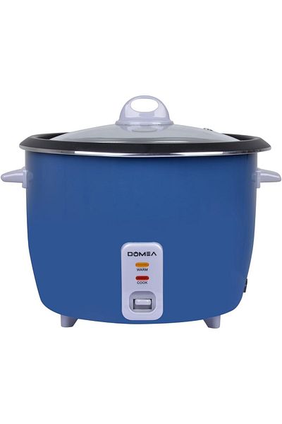 DOMEA 3L Electric Rice Cooker, 1000W, Cook/Steam/Warm 3-in-1 Functions, Nonstick Inner Pot, Extendab