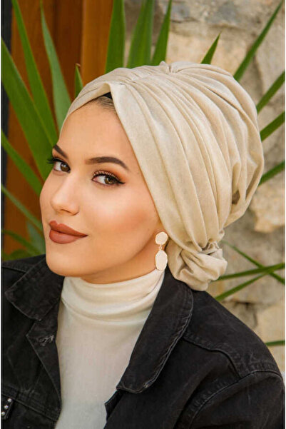 Aişe tesettür Καπό πόρπης Ecru Glitter