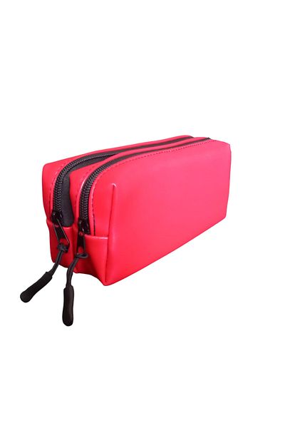 uzaktangelir 2 Compartment Red Pen Holder Faux Leather