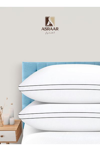 Asraar Packeg 5 Piece|2-Prime Pillows 75x50cm,1-Mattress Protector 180x200cm,2-Pillow Protectors 75x50cm