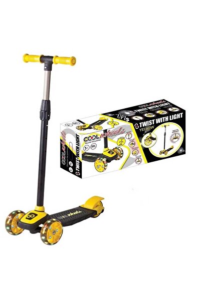 Scooter Bebek Boyun Simidi |3-6 Yaş Emniyet Kemerli Boncuklu Balık Desenli Renkli Şişme Simit Pembe Sarı