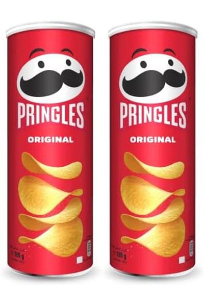 Pringles Original Flavour - Classic Salted Potato Chips - 165g Pack of 2 Cans