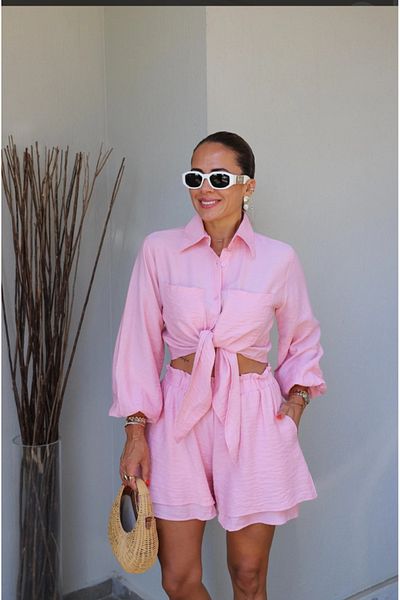 dshee woman Linen Shorts Suit