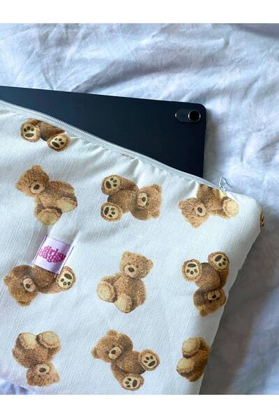 girlsybags Χοντρό προστατευτικό καπιτονέ κάλυμμα υπολογιστή - Teddy Bear για φορητό υπολογιστή Macbook Tablet iPad