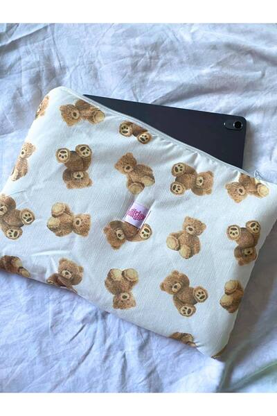 girlsybags Χοντρό προστατευτικό καπιτονέ κάλυμμα υπολογιστή - Teddy Bear για φορητό υπολογιστή Macbook Tablet iPad