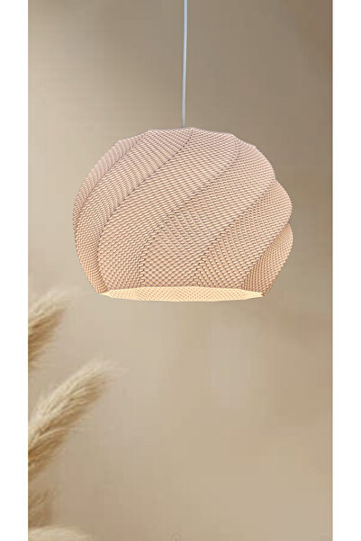 decory Lola Mesh Dokulu Modern Avize, Pinterest Tarzı Özel Tasarım Tekli Sarkıt Avize (Bioplastik) E27
