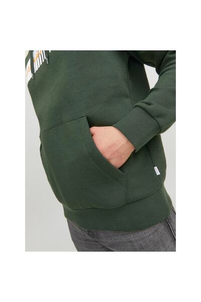 Jack & Jones JJECORP LOGO SWEAT HOOD PLAY NOOS GREEN