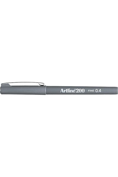 artline Gray 0.4mm Felt Tip 200 Fineliner Pen