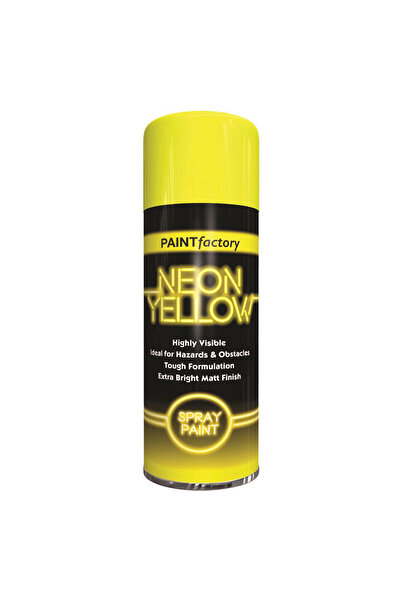 Paint Factory طلاء بخاخ نيون عالي الوضوح باللون الأصفر 400 مل