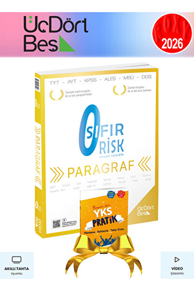 Üç Dört Beş Yayıncılık 345 Paragraf Sıfır Risk Soru Bankası