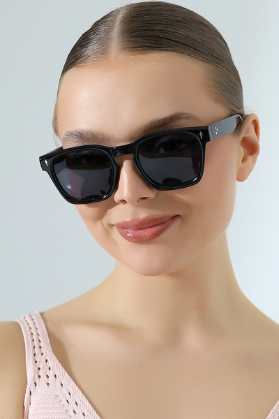 Lozzo نظارة شمسية مستقطبة مربعة سوداء للنساء 23037 c2