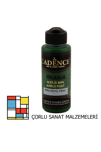 Cadence Premıum Akrilik Boya 9052 Koyu Yeşil 120ml