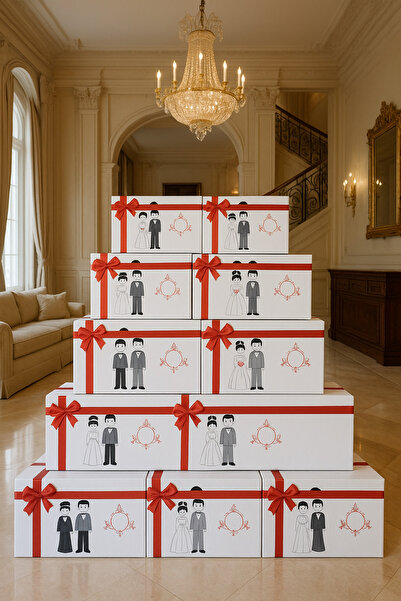 Ponciko Standart Çeyiz Kolisi En Kalın Büyük Ve Sağlam Zımba Dikişli 5 Adet Koli**