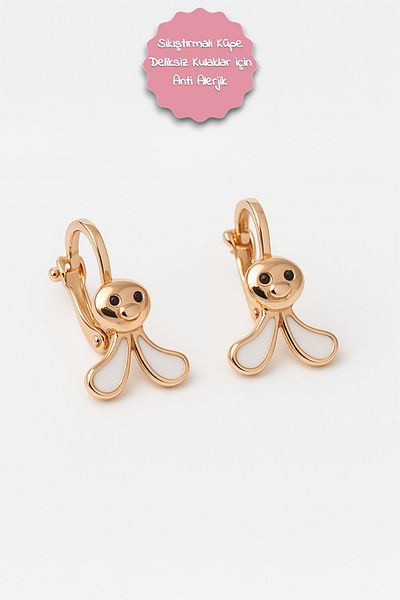 MakeWell Non Pierced Earrings Rabbit Design Pinch Earrings for Ear Without Holes
