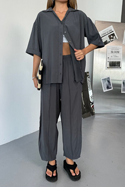 Feela Moda Women's Modal Woven Short Sleeve Loose Suit 2014