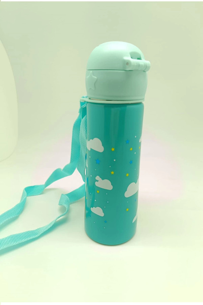 Rubenis RUBENİS UNİCORN FİGÜRLÜ ÇELİK MATARA TURKUAZ 500 ML (RCM-01)