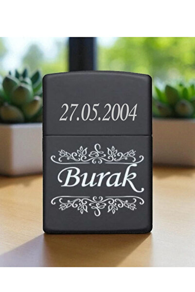 Genel Markalar Kişiye Özel Çift Taraflı Lazer İsim Baskılı Benzinli Metal Çakmak